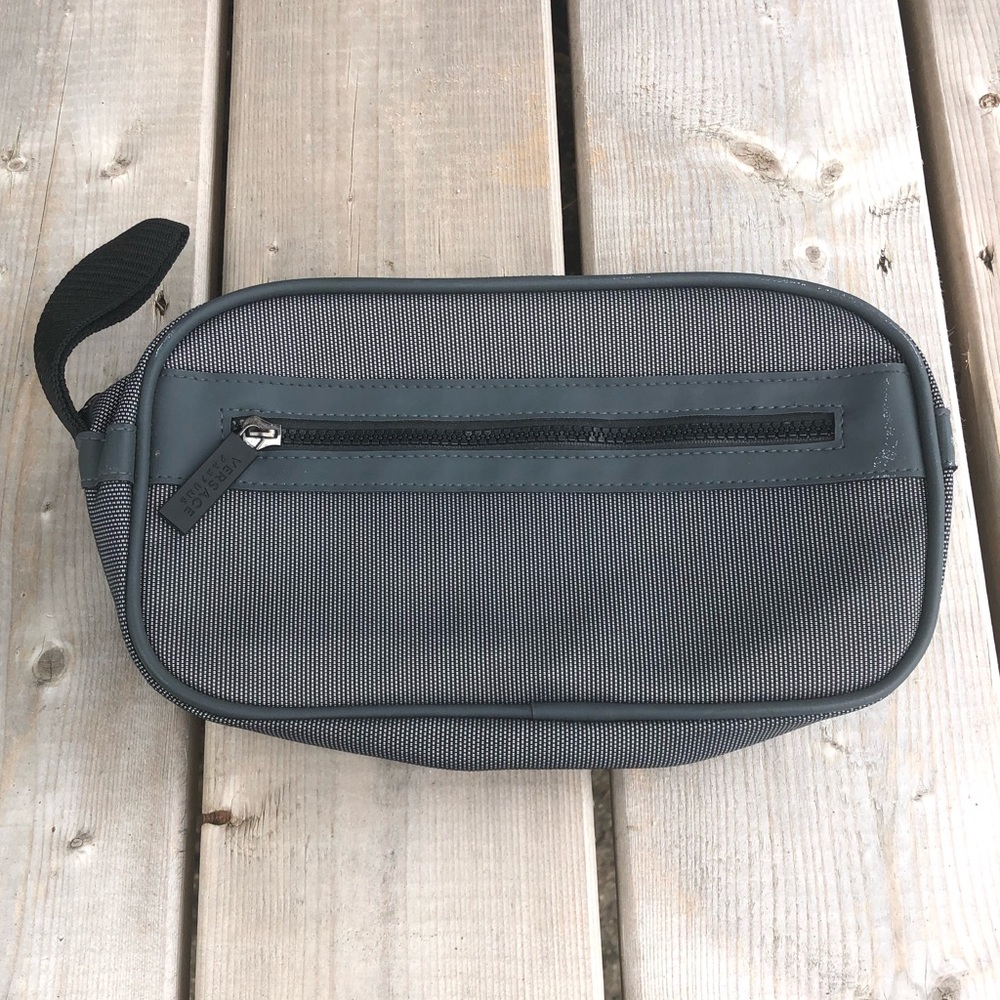 Versace Parfums Grey Travel Toiletry Bag